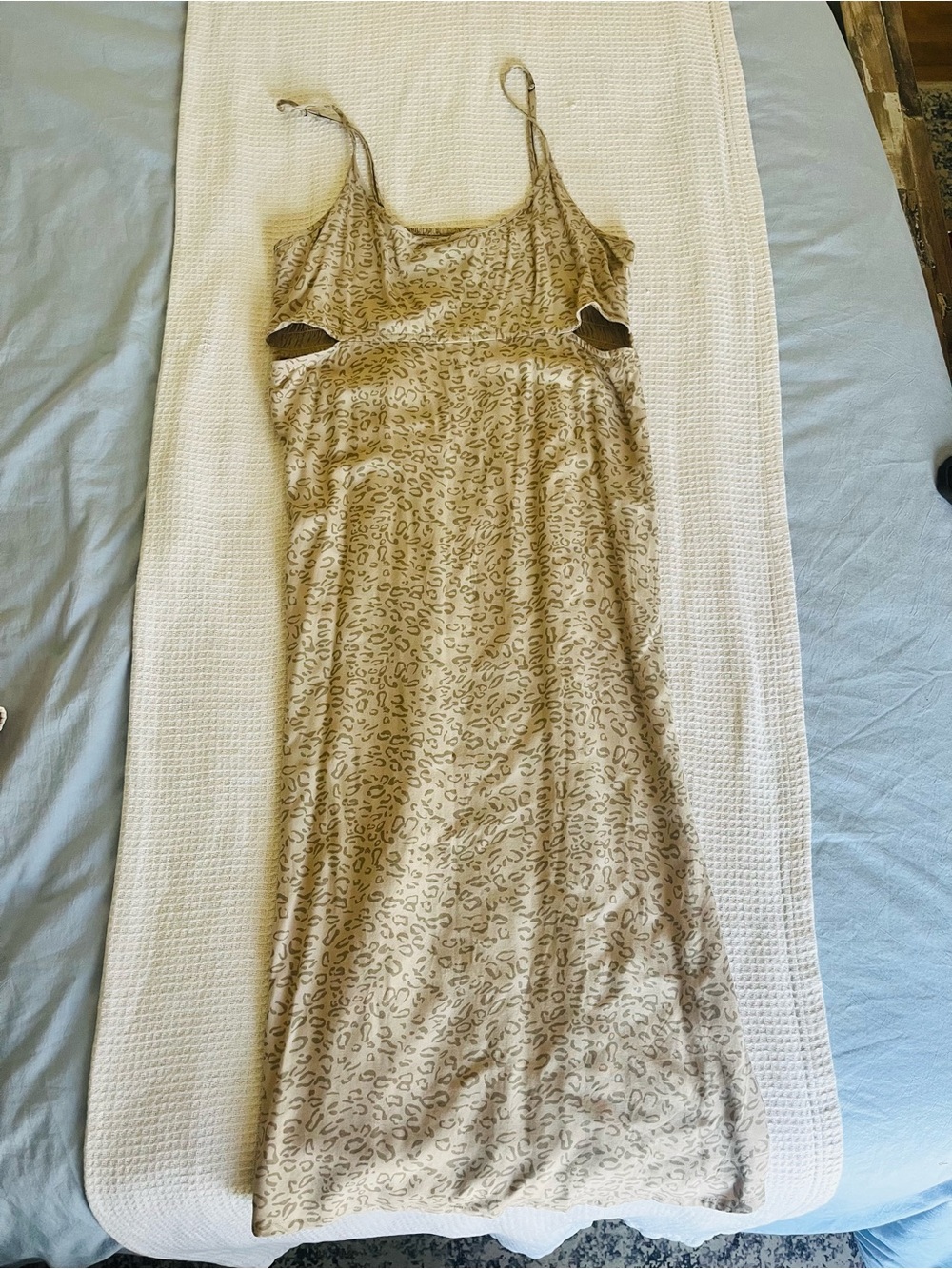 Volcom Leopard Print Cutout Maxi Dress